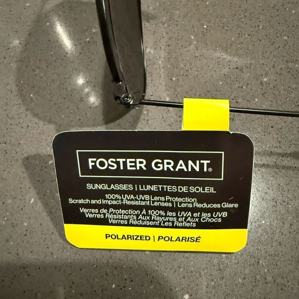 Foster Grant Polarized Aviator Sunglasses | Blue Mirror Lens | NWT